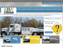 Tablet Screenshot of kbwtowingandstorage.com